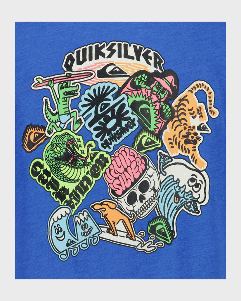 Little Boys Sticker Short Sleeve T-Shirt