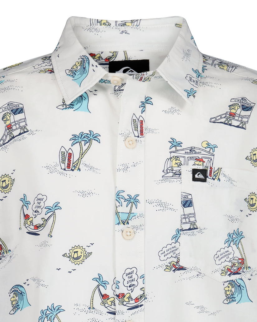 Boys Surf Doodle Classic Short Sleeve