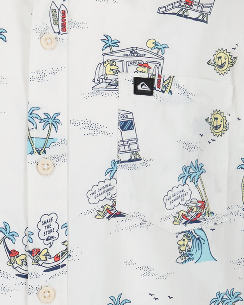 Boys Surf Doodle Classic Short Sleeve