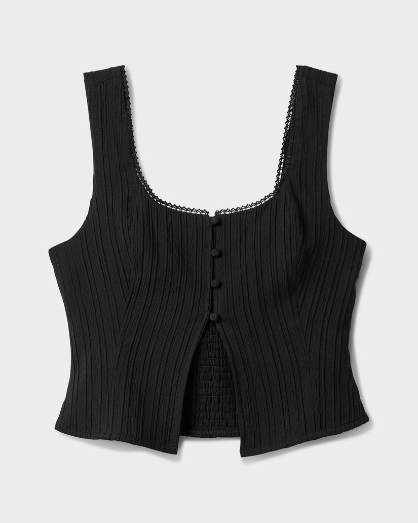 Maci Solid Textured Tank Top