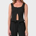 Maci Solid Textured Tank Top