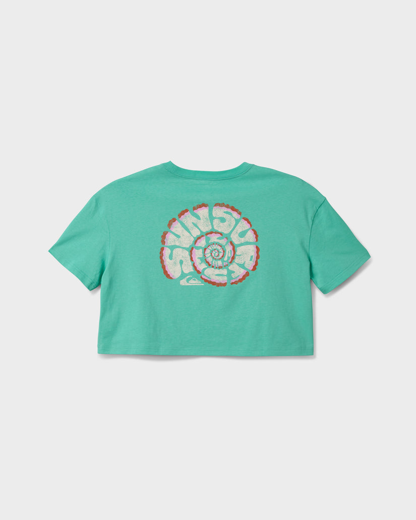 Surf Sun Smile Short Sleeve Cropped Boyfriend T-Shirt