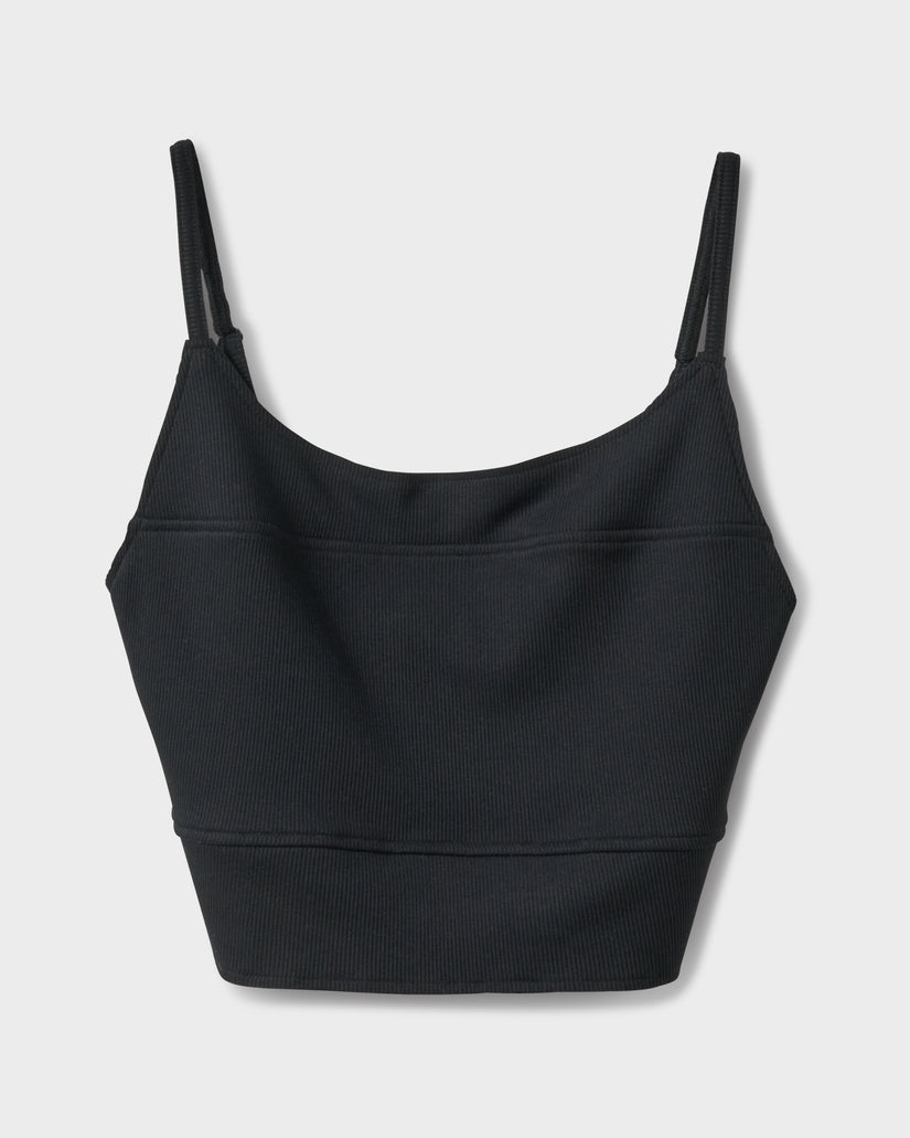 Rhea Solid Cropped Rib Tank