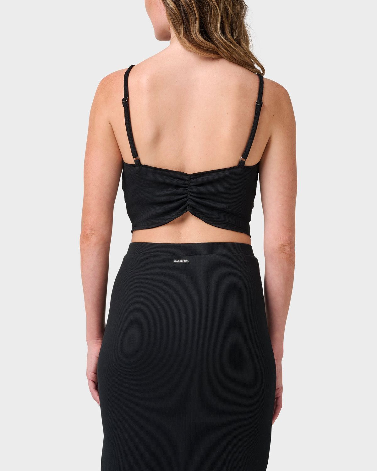 Rhea Solid Cropped Rib Tank