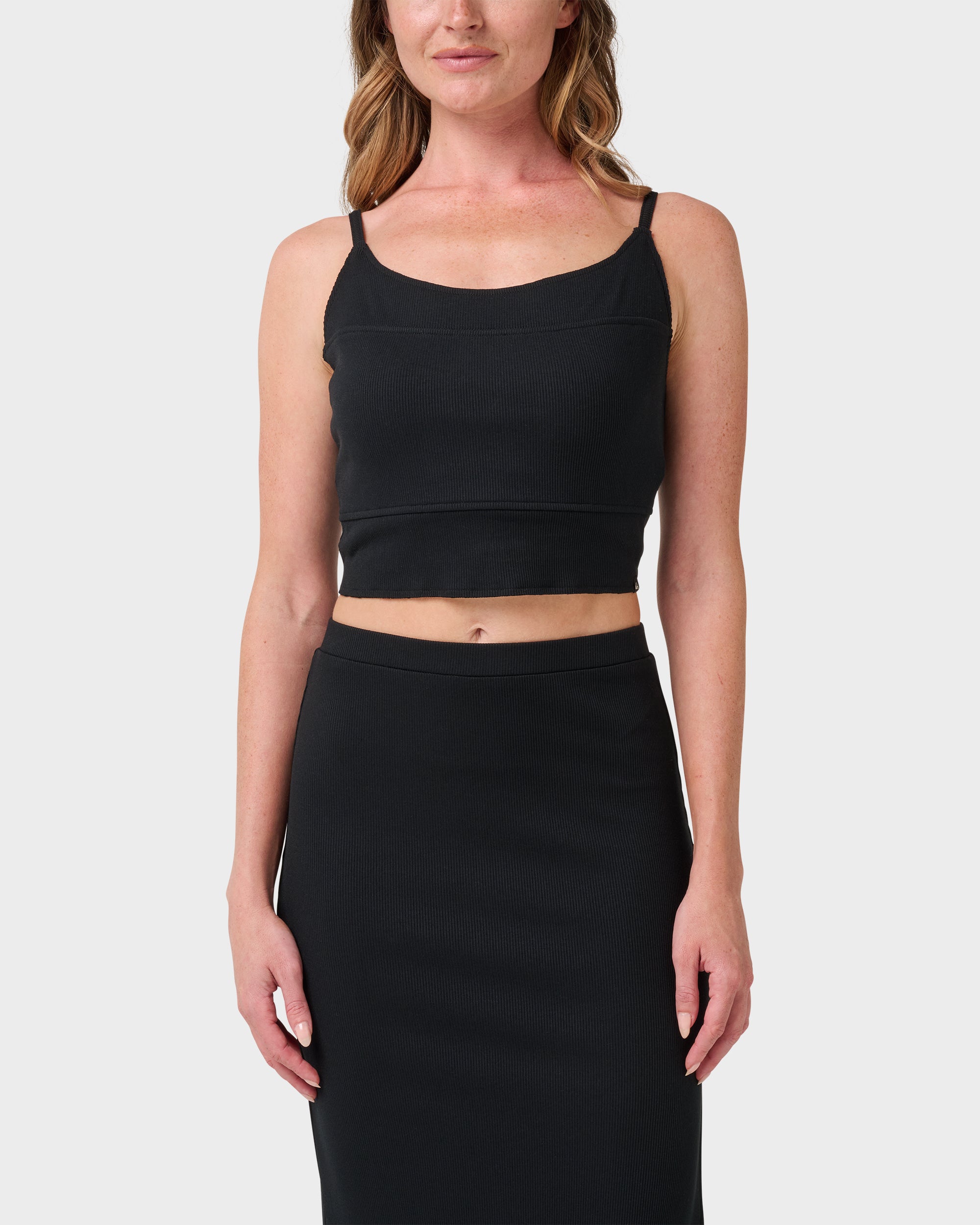 Rhea Solid Cropped Rib Tank - Rhea Solid Cropped Rib Tank | Quiksilver