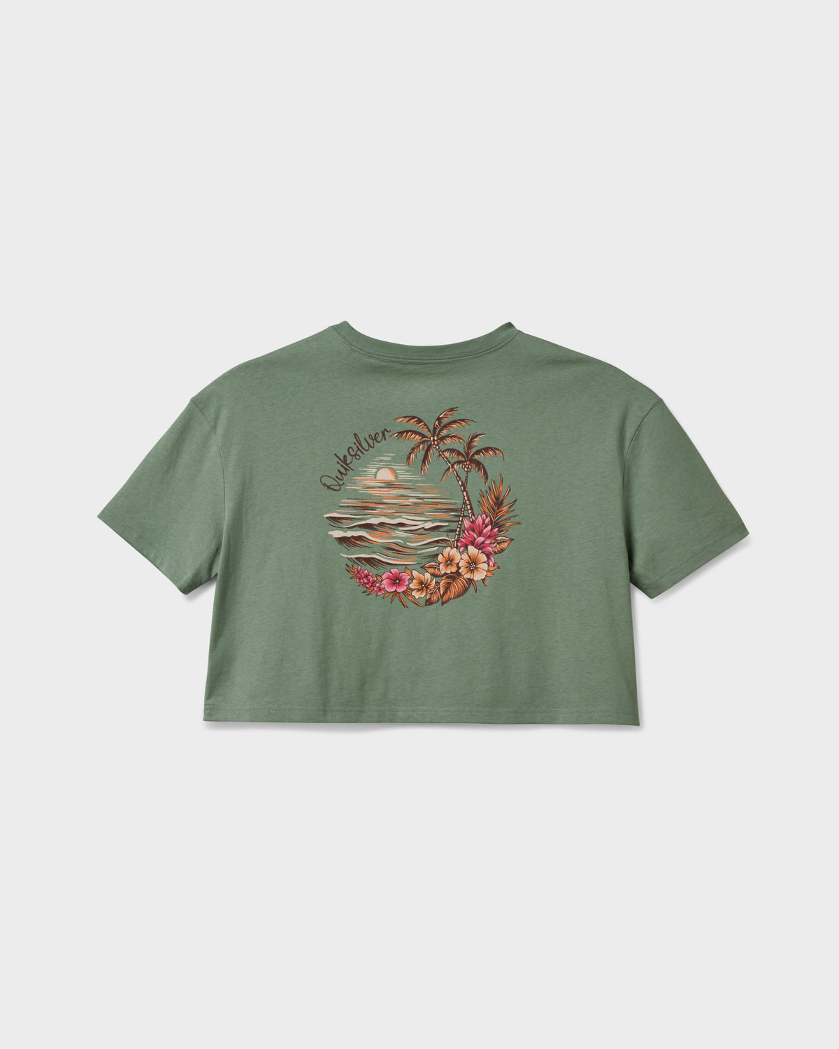 Island Time Short Sleeve Cropped Boyfriend T-Shirt