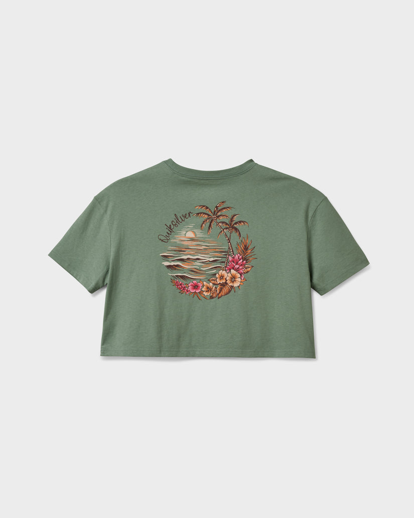 Island Time Short Sleeve Cropped Boyfriend T-Shirt