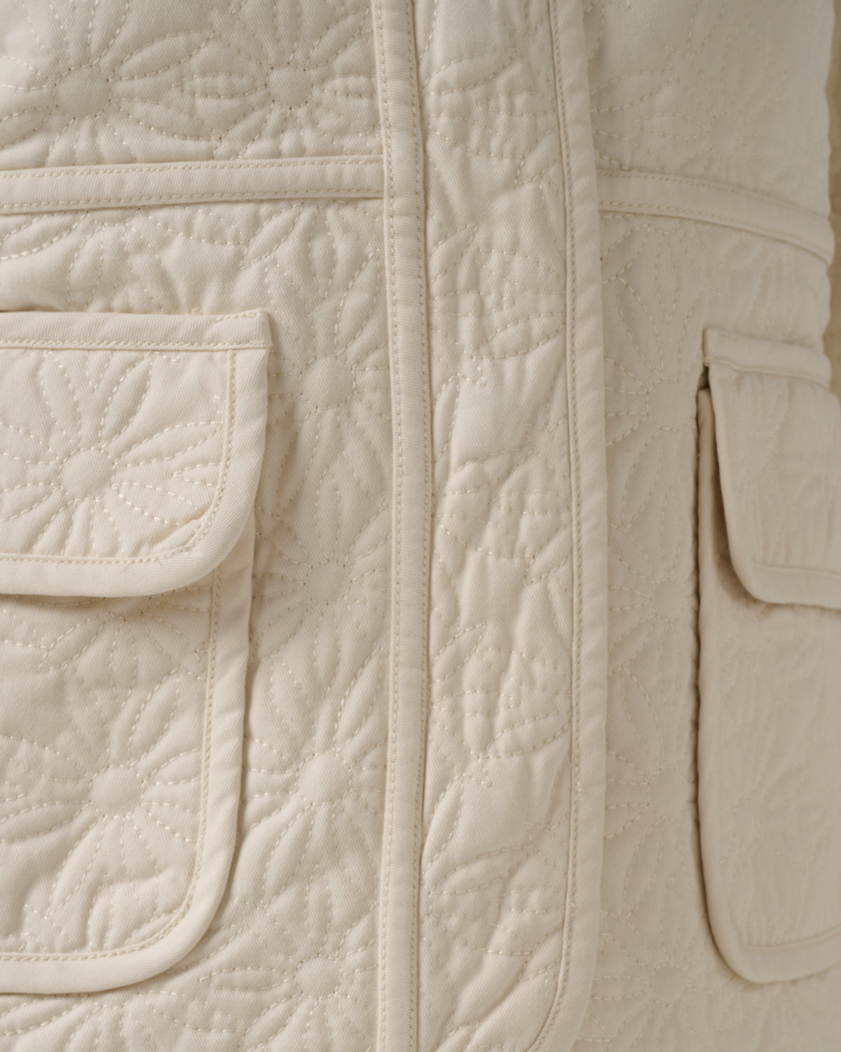 Sundial Hidden Snap Front Quilted Jacket