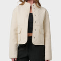 Sundial Hidden Snap Front Quilted Jacket