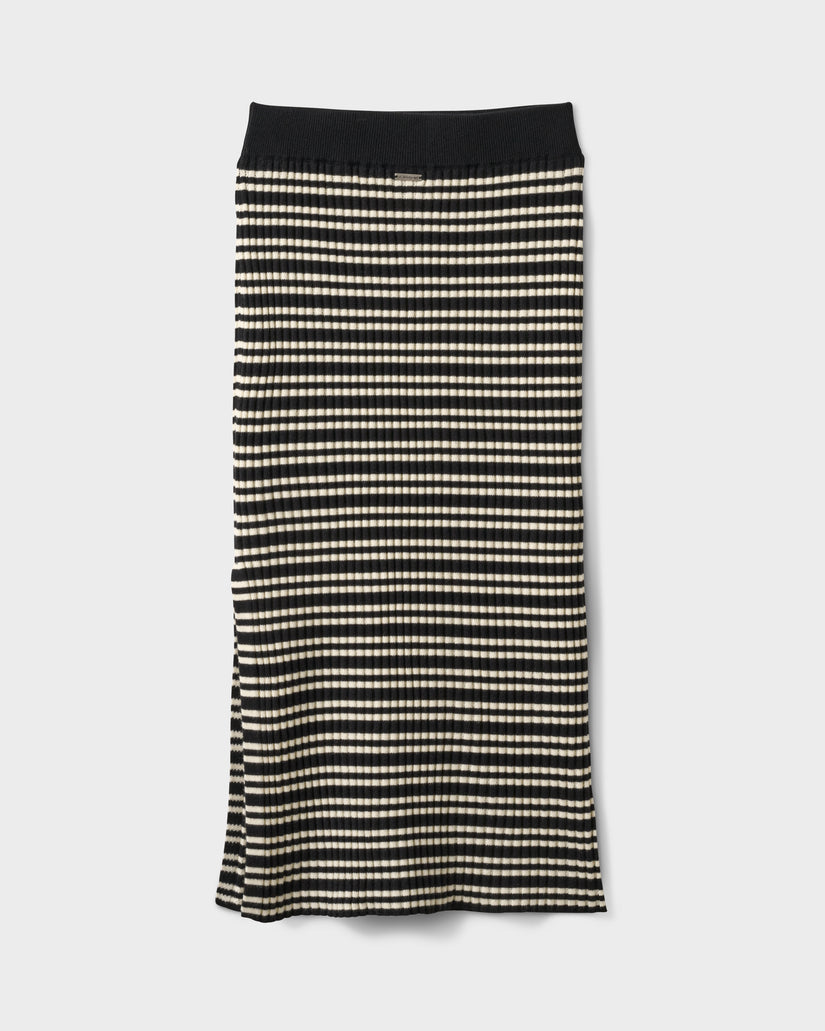 Cora Bay Yarn Dyed Stripe Sweater Midi Skirt