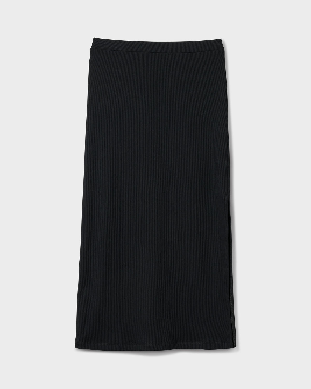 Cora Bay Solid Ribbed Midi Skirt
