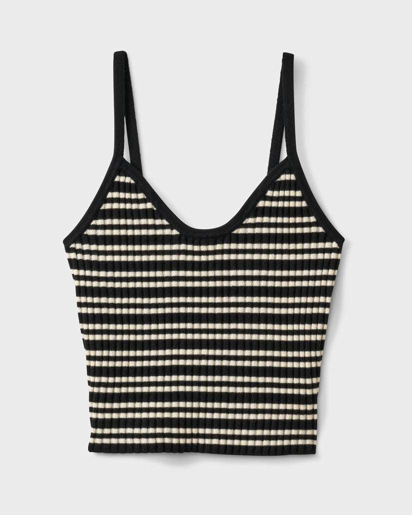 Cora Bay Yarn Dyed Stripe Sweater Tank Top