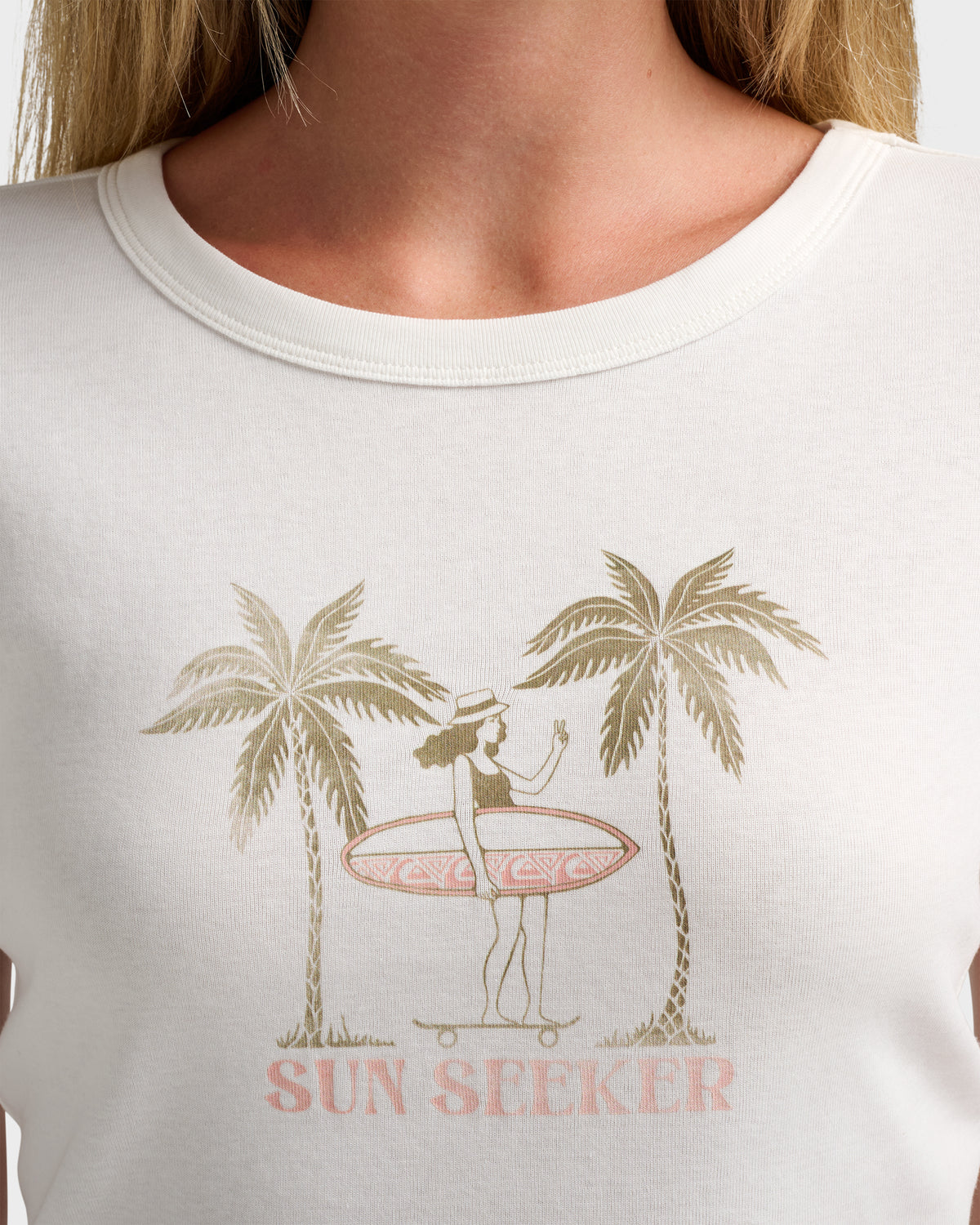 S/S Sun Seeker Crop Baby Tee
