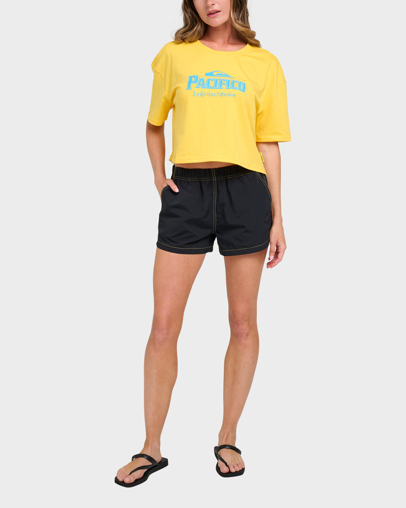 Quiksilver X Pacifico Cropped Boyfriend T-Shirt