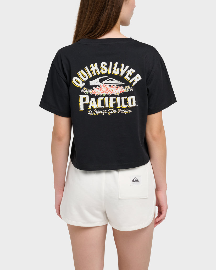 Quiksilver X Pacifico Sign Lock Cropped Boyfriend T-Shirt