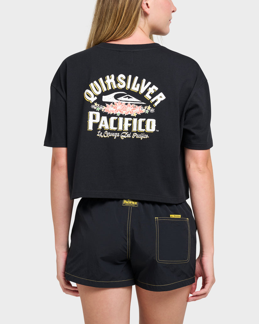 Quiksilver X Pacifico Sign Lock Cropped Boyfriend T-Shirt