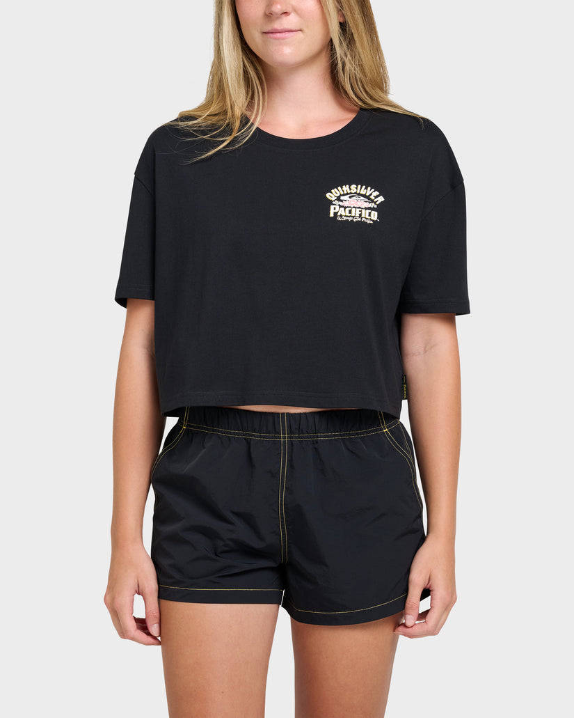Quiksilver X Pacifico Sign Lock Cropped Boyfriend T-Shirt