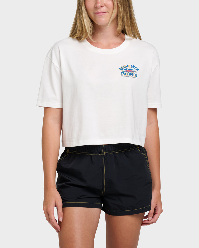 Quiksilver X Pacifico Sign Lock Cropped Boyfriend T-Shirt