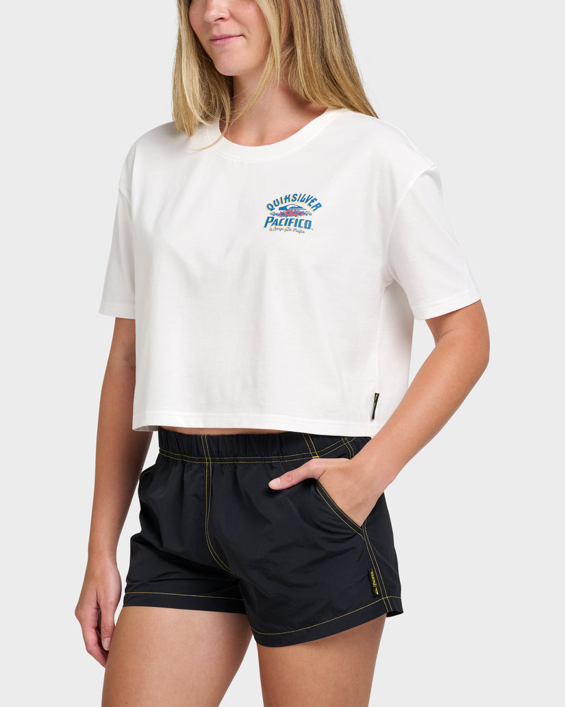 Quiksilver X Pacifico Sign Lock Cropped Boyfriend T-Shirt