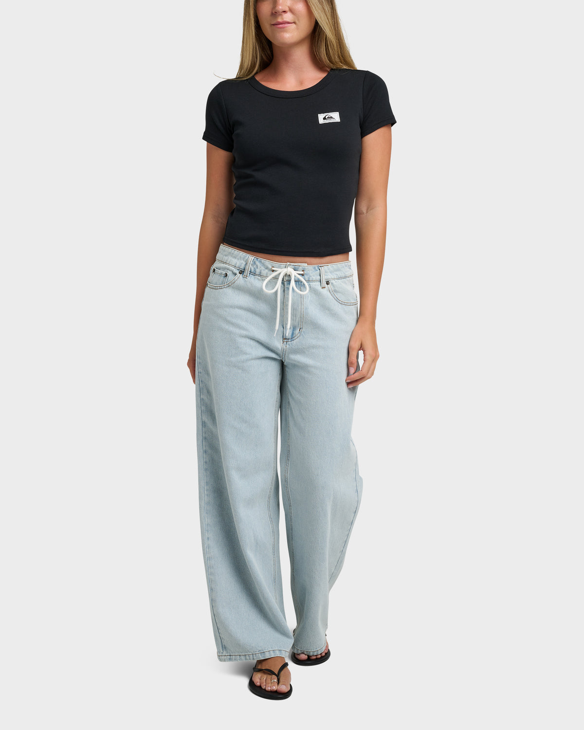 Bree Low Slung Drawstring Baggy Jeans