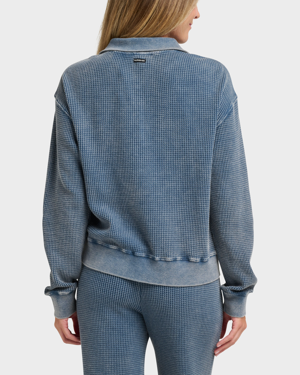 Moonlit Crest Waffle Knit Pullover