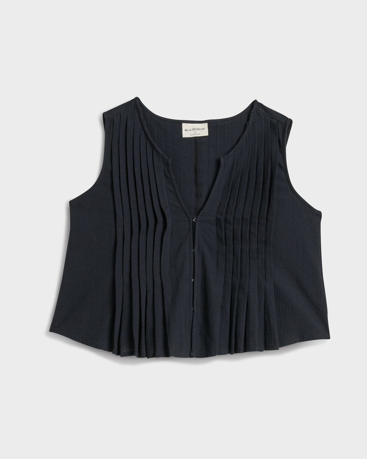Clover Pleated Sleeveless Crop Top