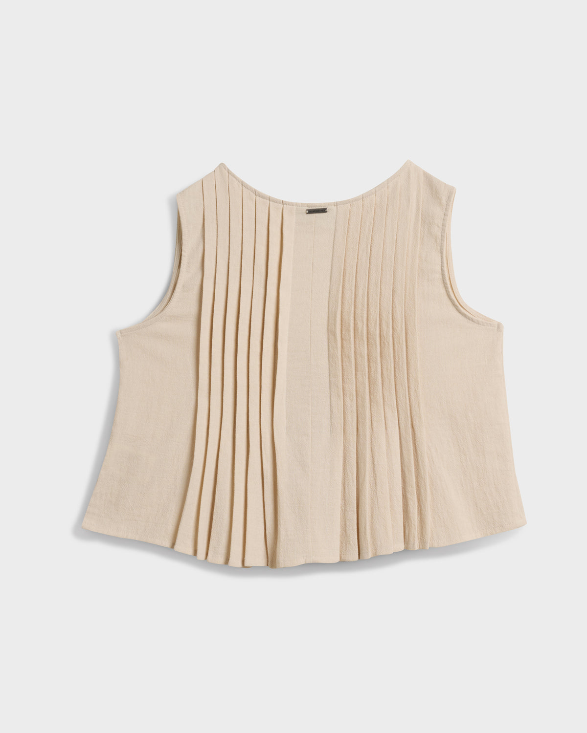 Clover Pleated Sleeveless Crop Top