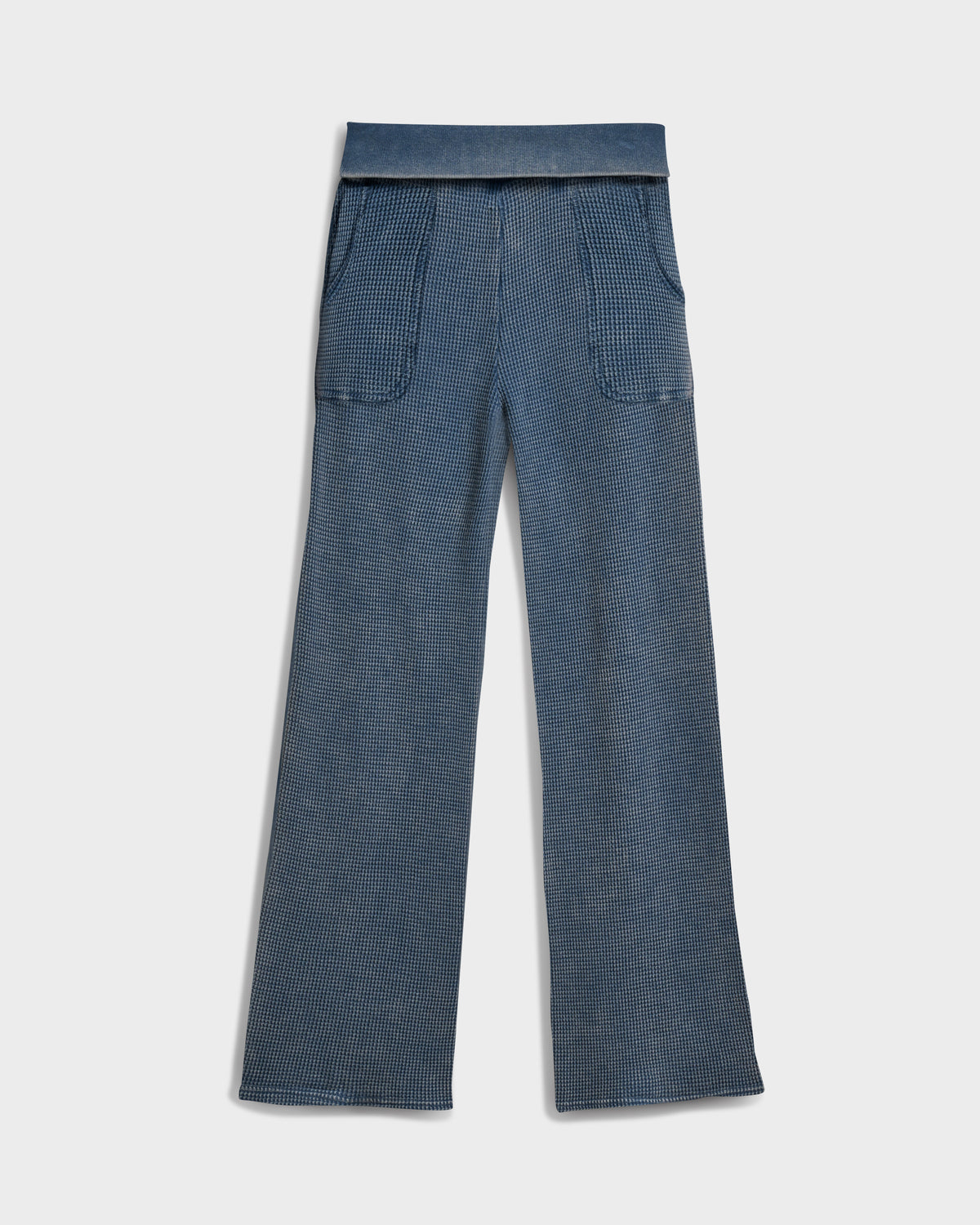 Moonlit Crest Wide Leg Waffle Knit Pant
