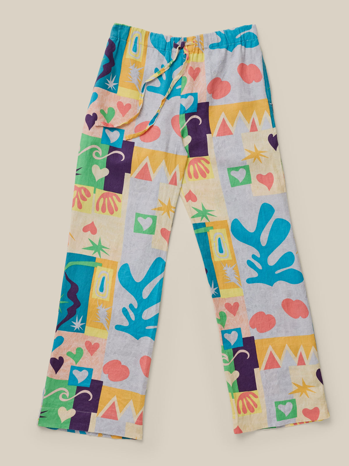 FAHERTY X QUIKSILVER LAIDBACK LINEN PANT - SUNSHINE COAST TILE