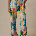 FAHERTY X QUIKSILVER LAIDBACK LINEN PANT - SUNSHINE COAST TILE