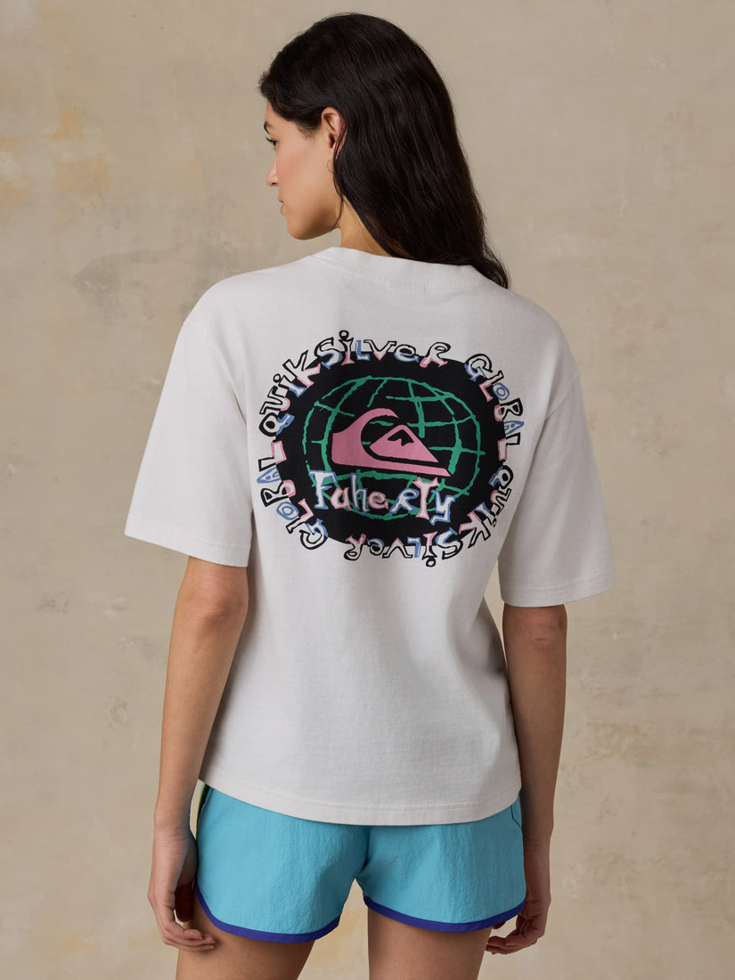 FAHERTY X QUIKSILVER GRAPHIC TEE - WHITE