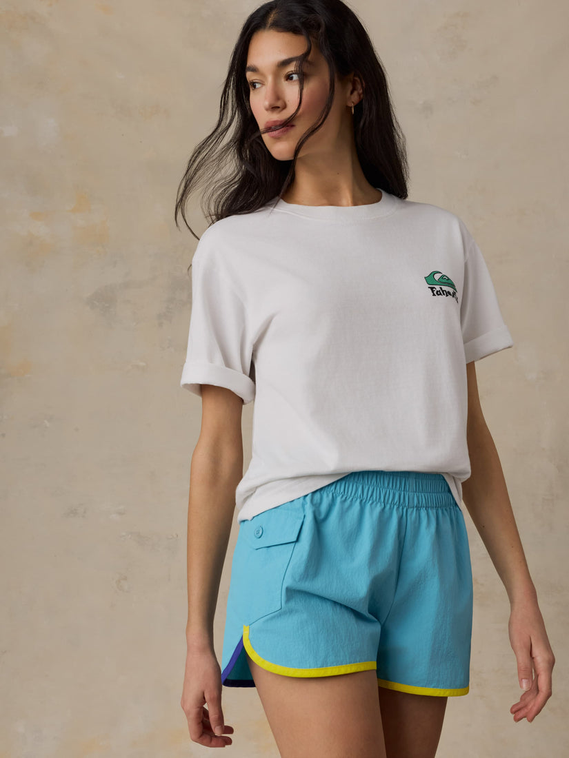 FAHERTY X QUIKSILVER GRAPHIC TEE - WHITE