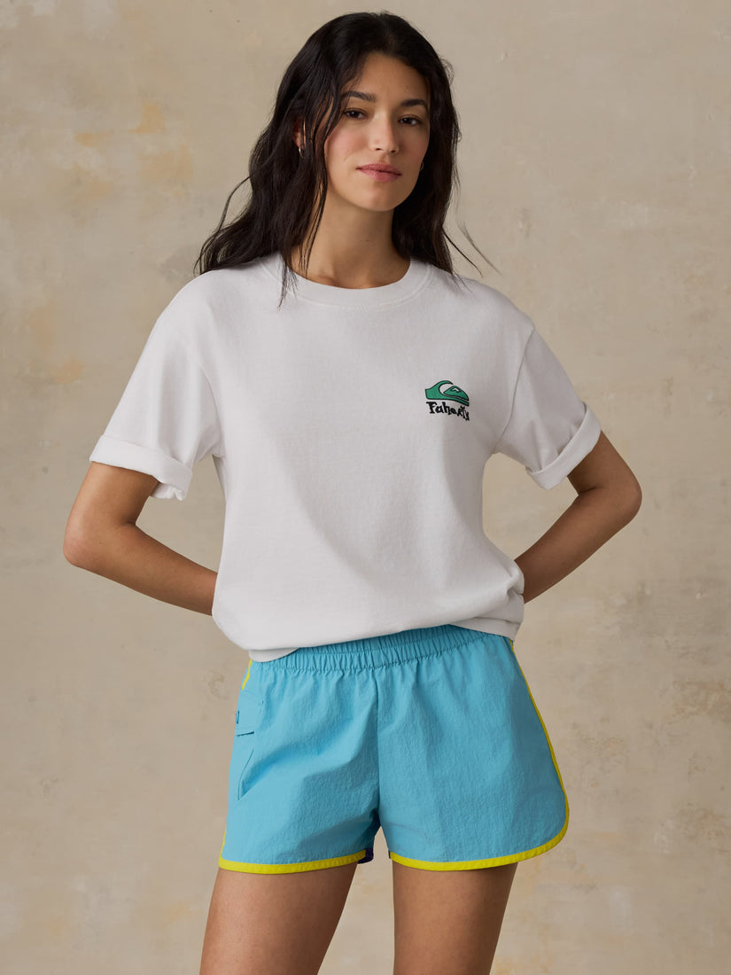 FAHERTY X QUIKSILVER GRAPHIC TEE - WHITE