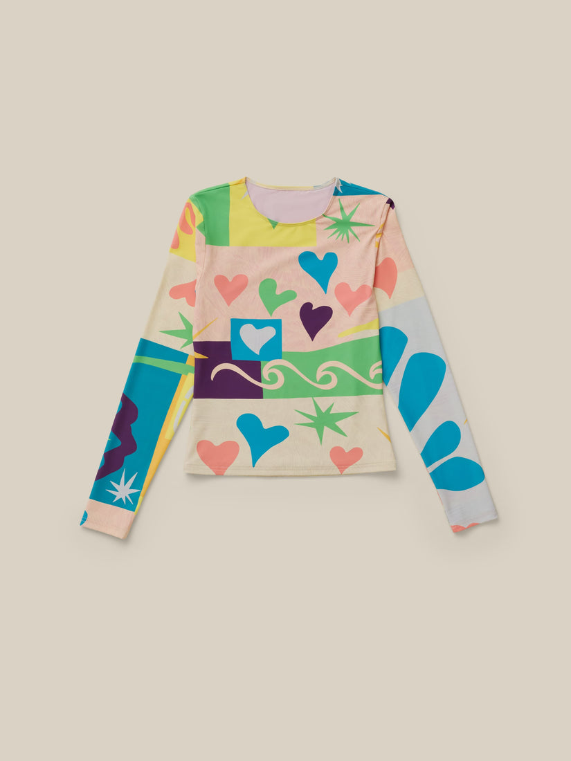 FAHERTY X QUIKSILVER RASH GUARD - SUNSHINE COAST TILE