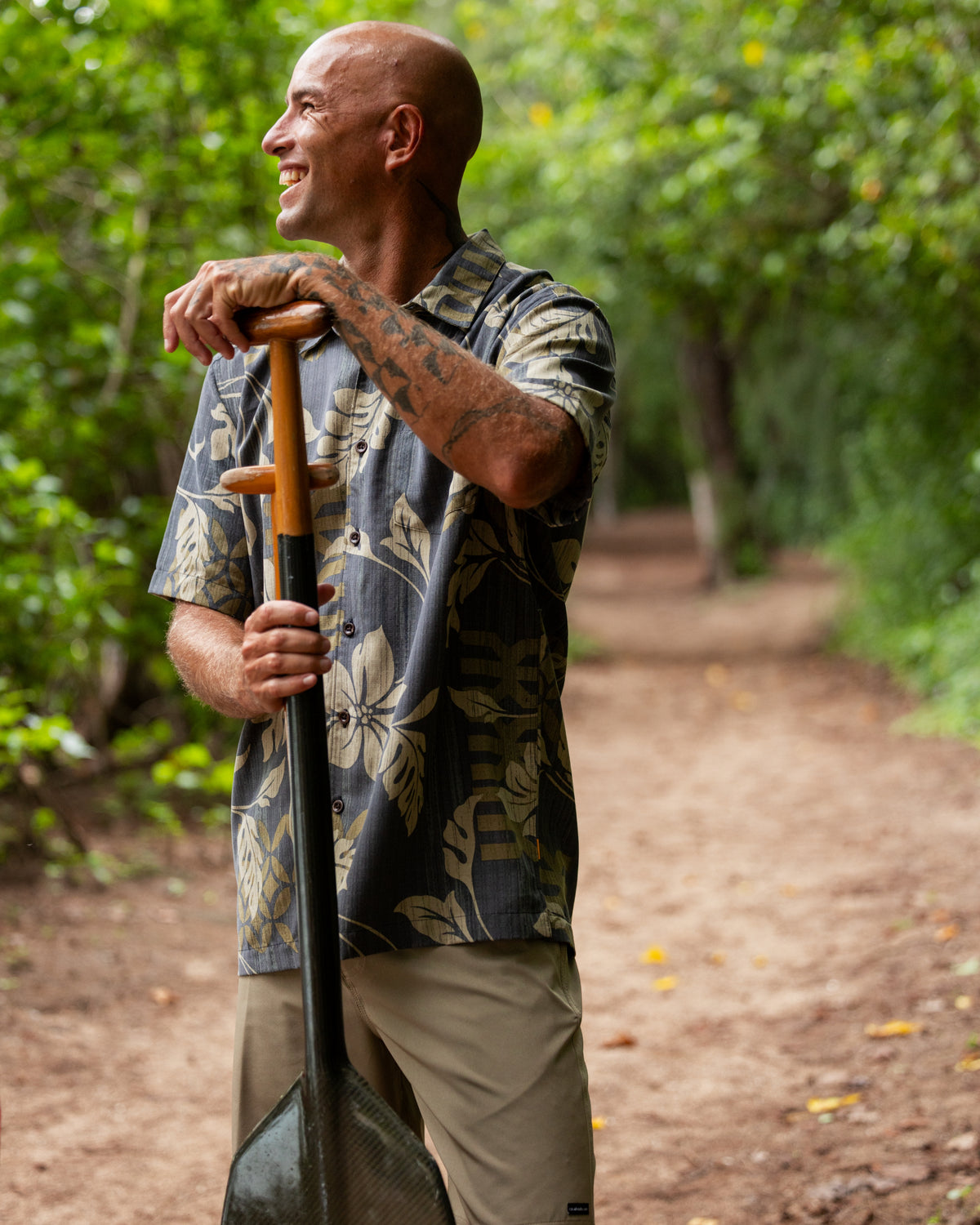 Waterman Tropic Bloom Short Sleeve Woven Shirt - Phantom