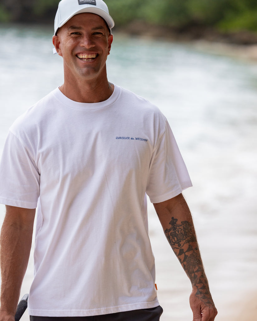 Waterman Angler Classic Short Sleeve Cotton T-Shirt - White