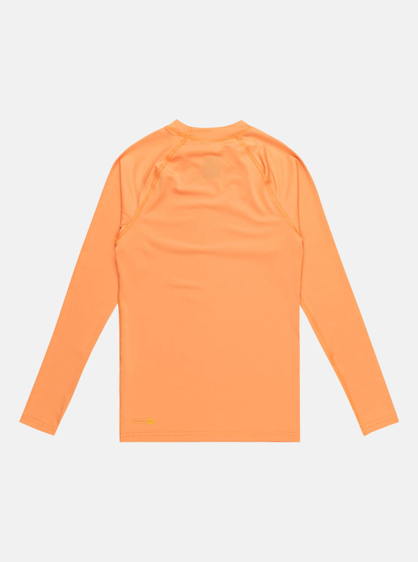 Quiksilver Kids' Everyday Long Sleeve Rashguard in Tangerine at Nordstrom, Size XL