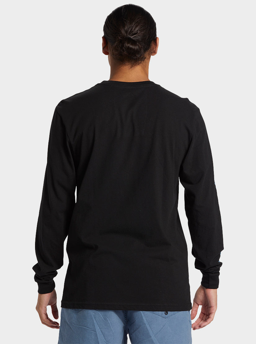 Omni Check Turn Long Sleeve T-Shirt - Black