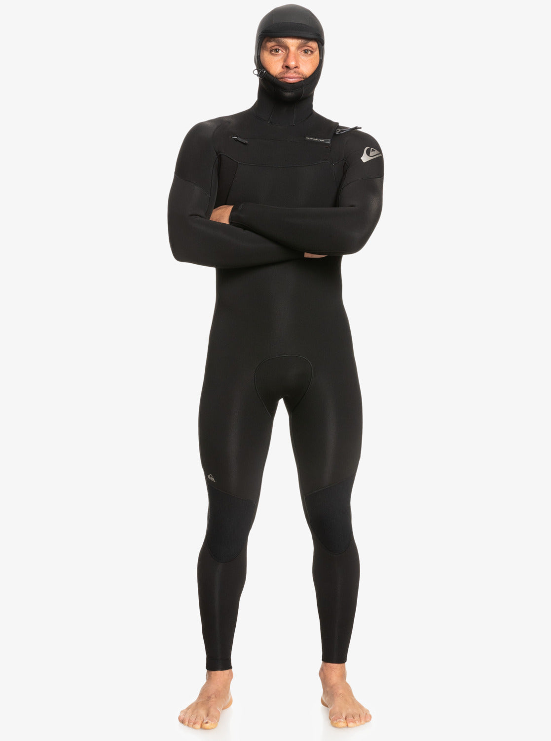 4/3mm Everyday Sessions Hooded Chest Zip Wetsuit - Black BLACK 3