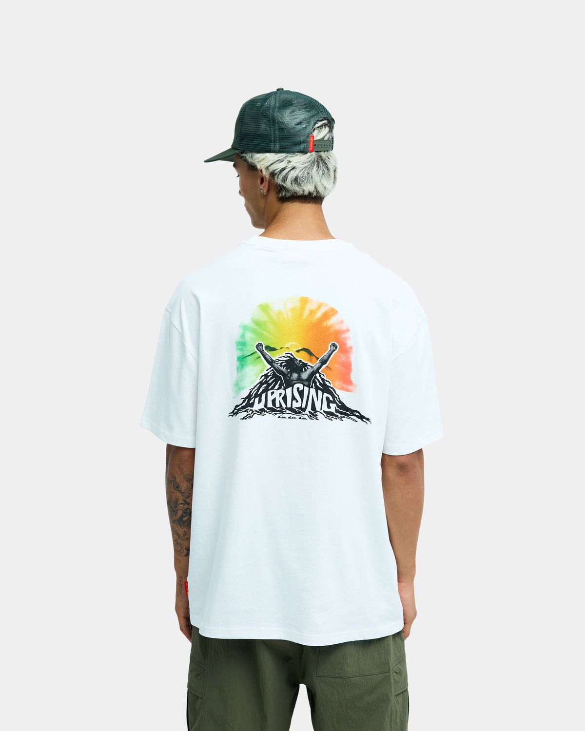 Bob Marley Uprising Short Sleeve T-Shirt - Snow White
