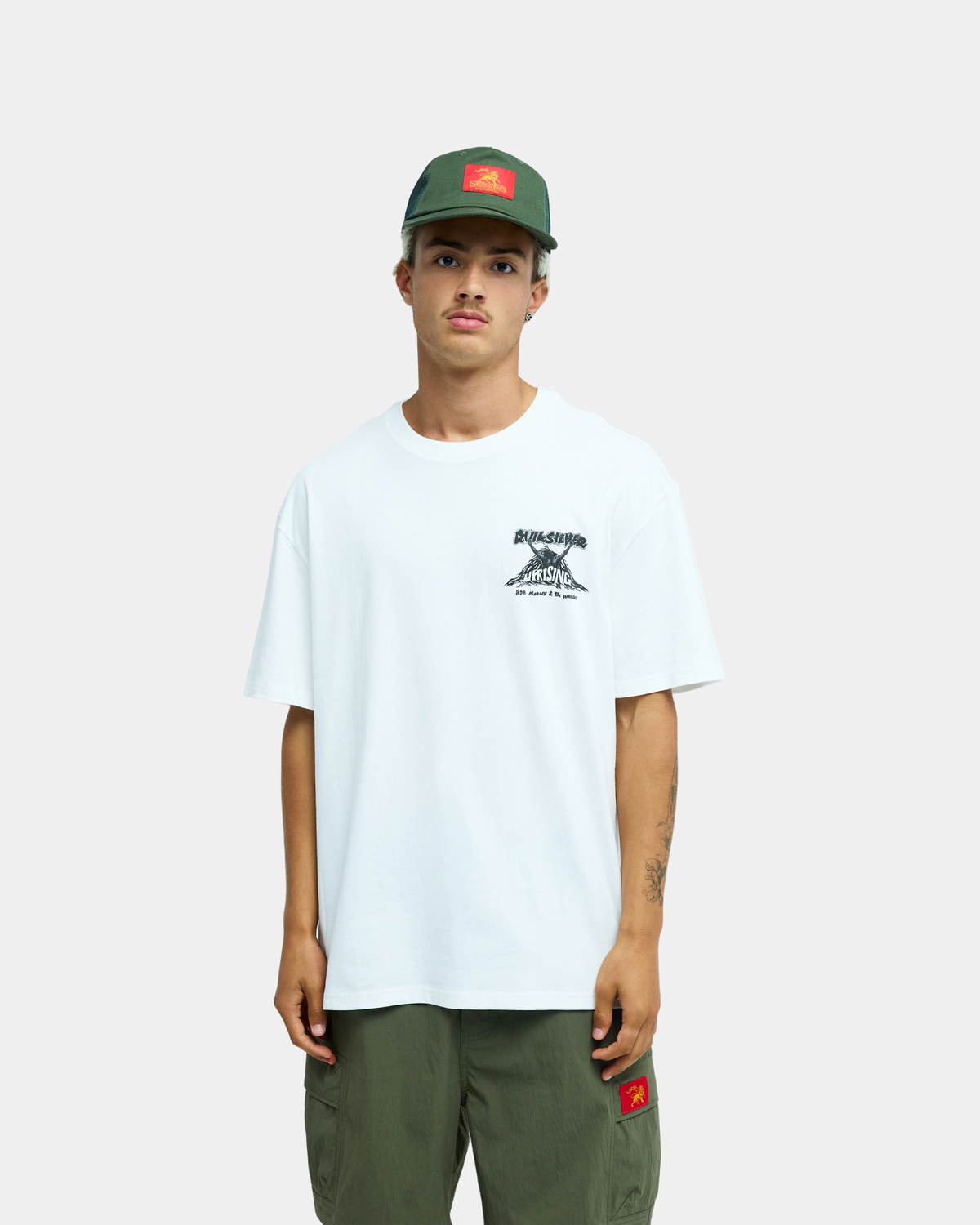 Bob Marley Uprising Short Sleeve T-Shirt - Snow White