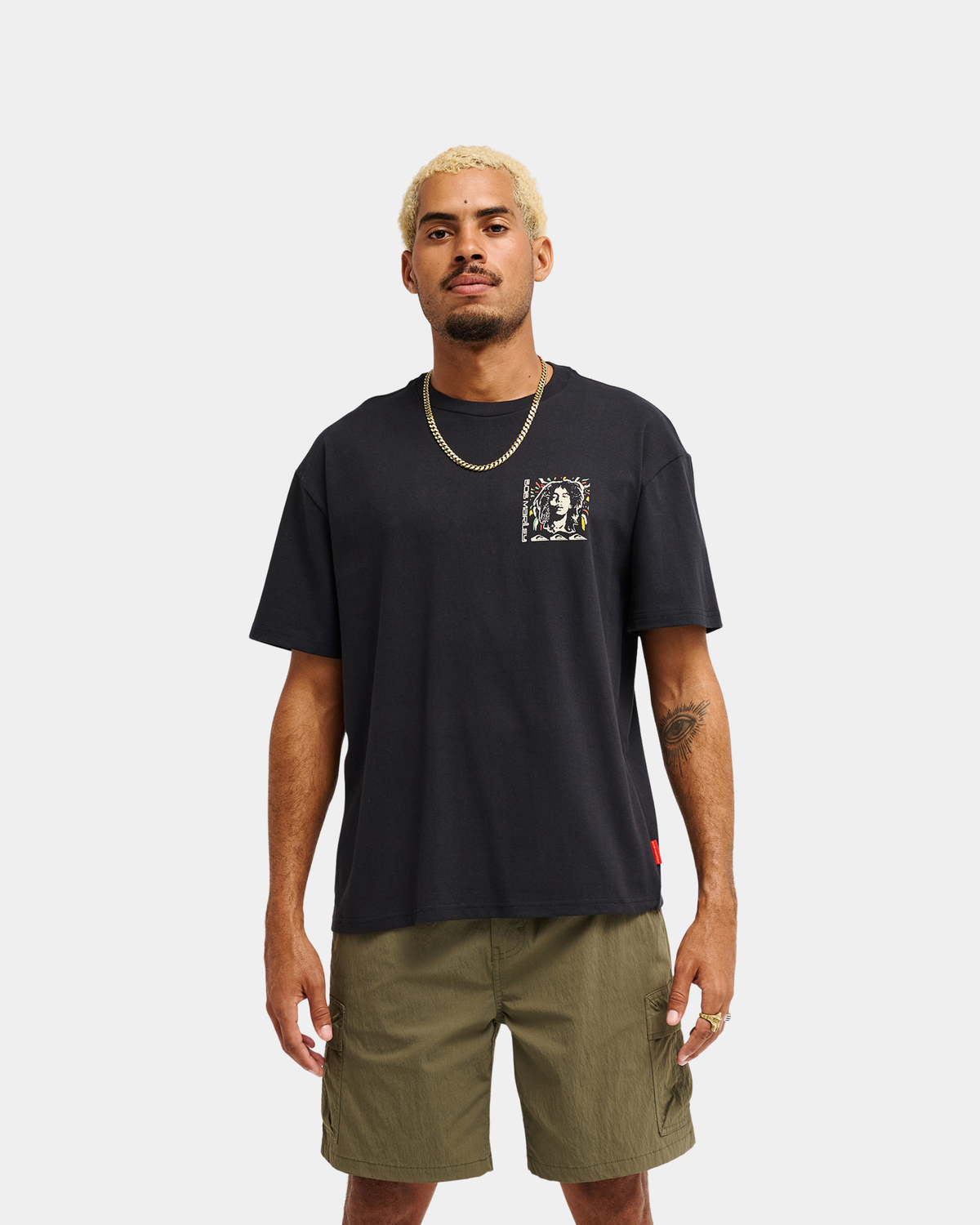 Bob Marley Warhead Short Sleeve T-Shirt - Black