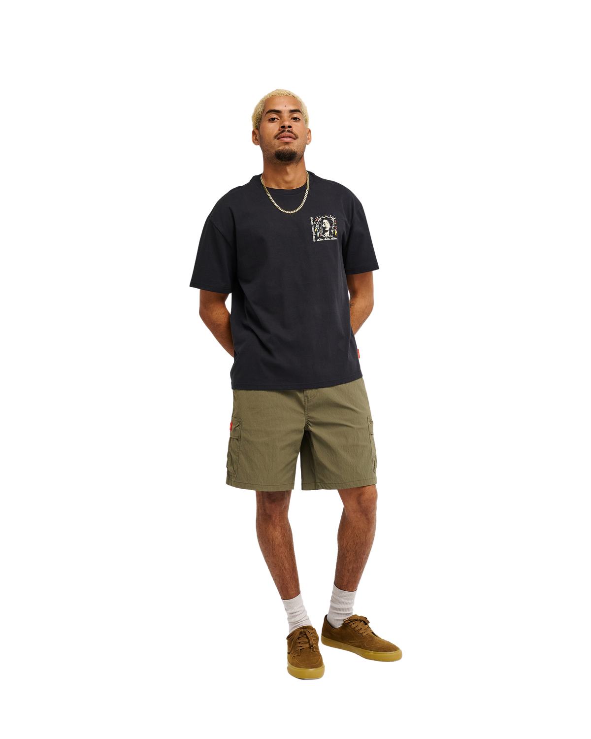 Bob Marley Warhead Short Sleeve T-Shirt - Black