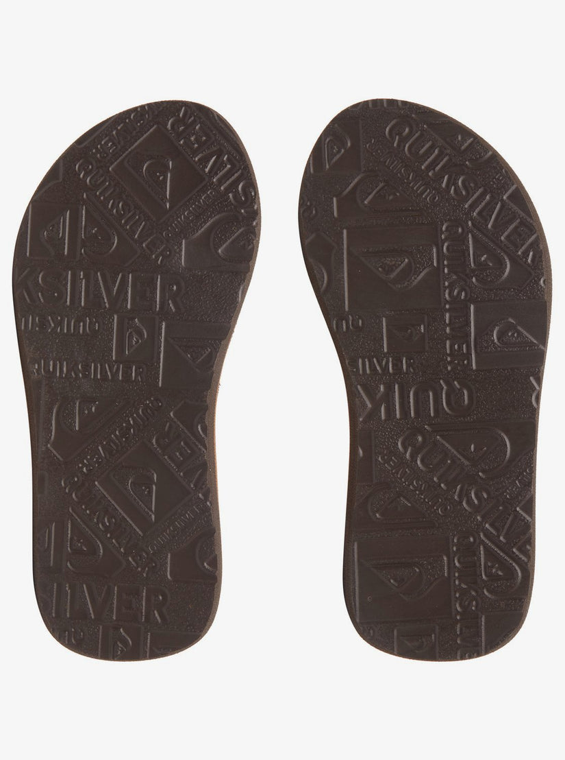 Boys 8-16 Carving Suede Sandals - Demitasse - Solid