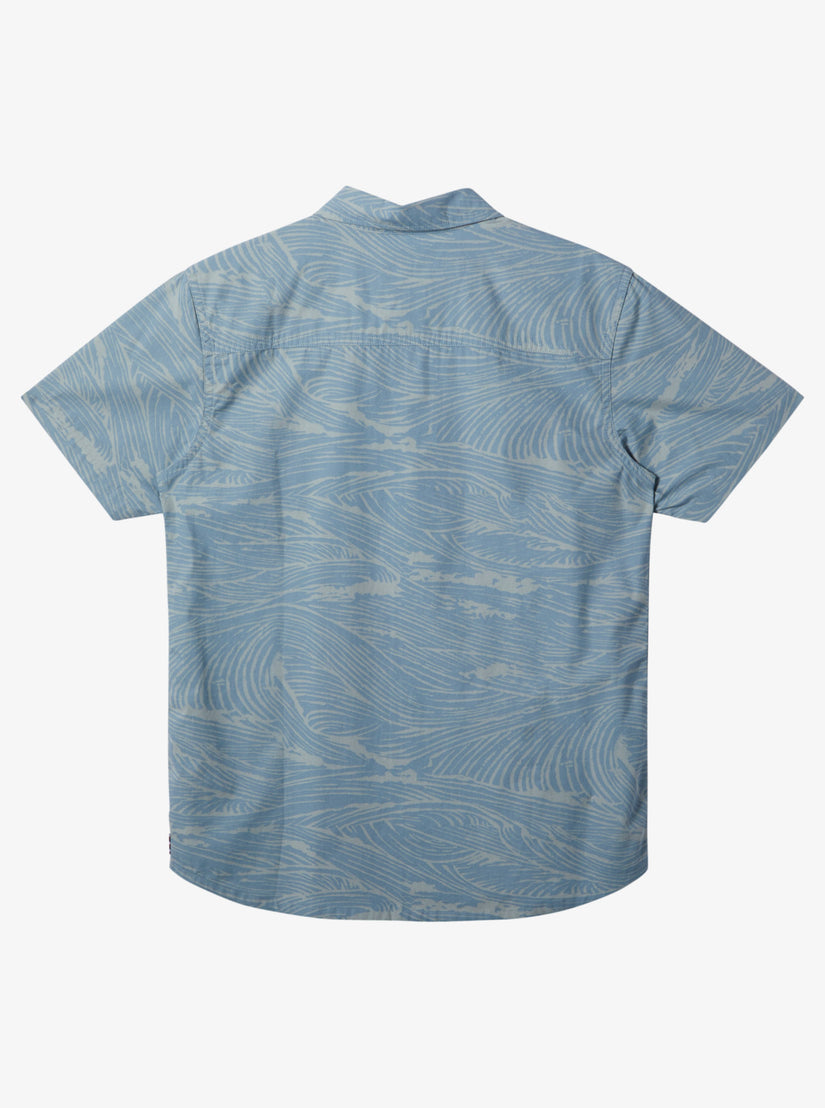 Boys 8-16 Hawaii Flow Short Sleeve Shirt - Blue Shadow