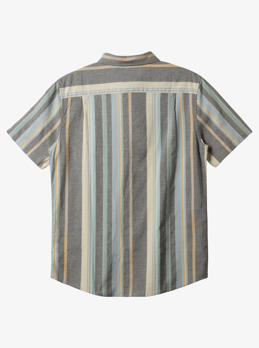 Boys 8-16 Oxford Stripe Classic Short Sleeve Woven Shirt - Black Oxford Stripe Ss