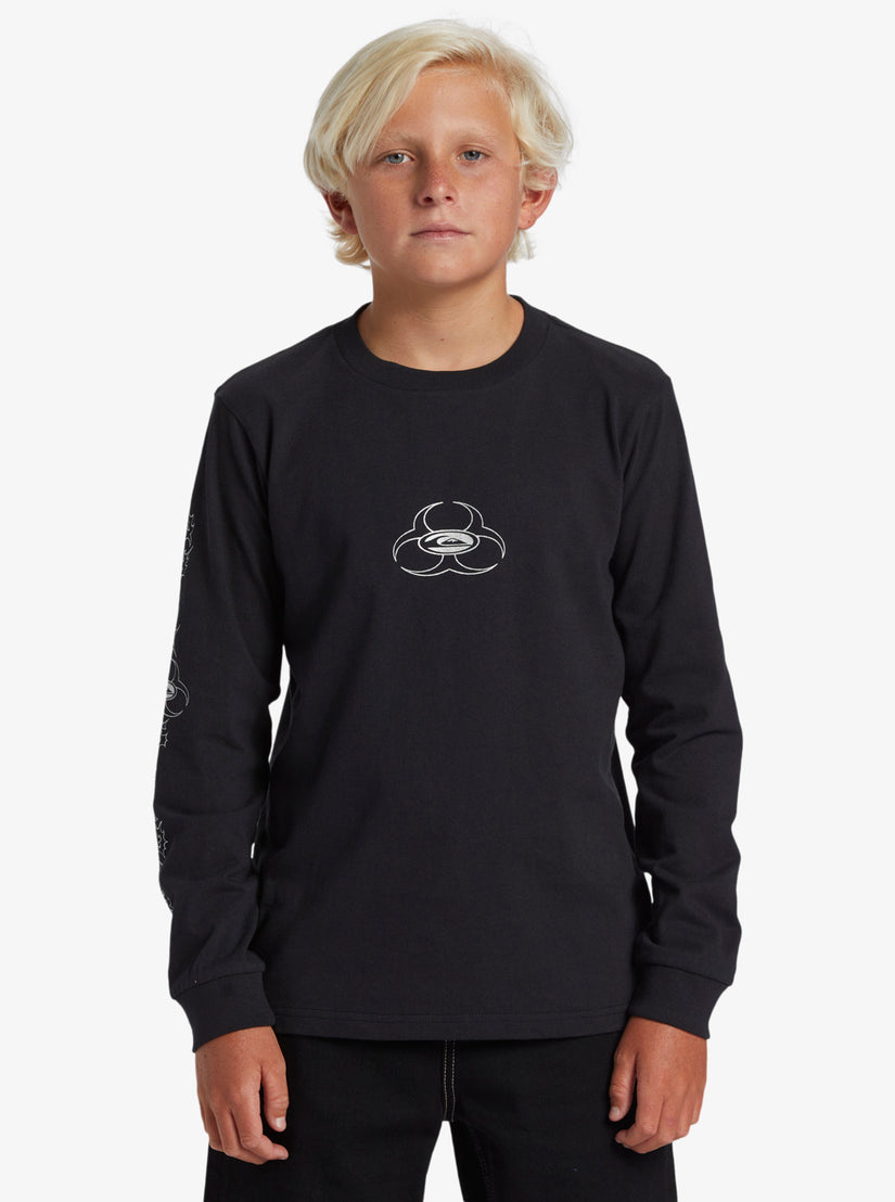 Boys 8-16 Bio Hazard Long Sleeve T-Shirt - Black