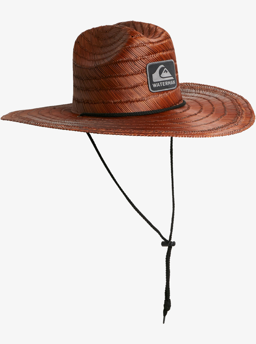 Quiksilver Waterman The Tier Straw Lifeguard Hat Brown Size S/M