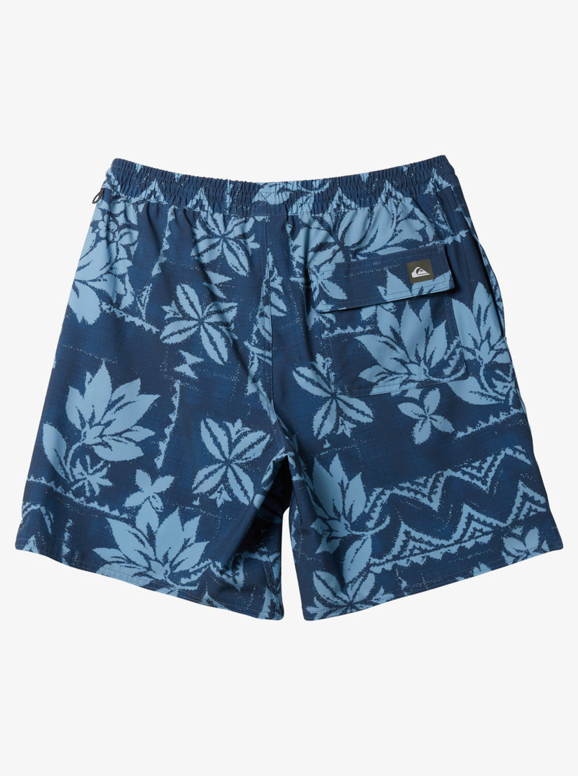 Waterman Roots Volley 17" Elastic Waist Shorts - Roots Ensign Blue