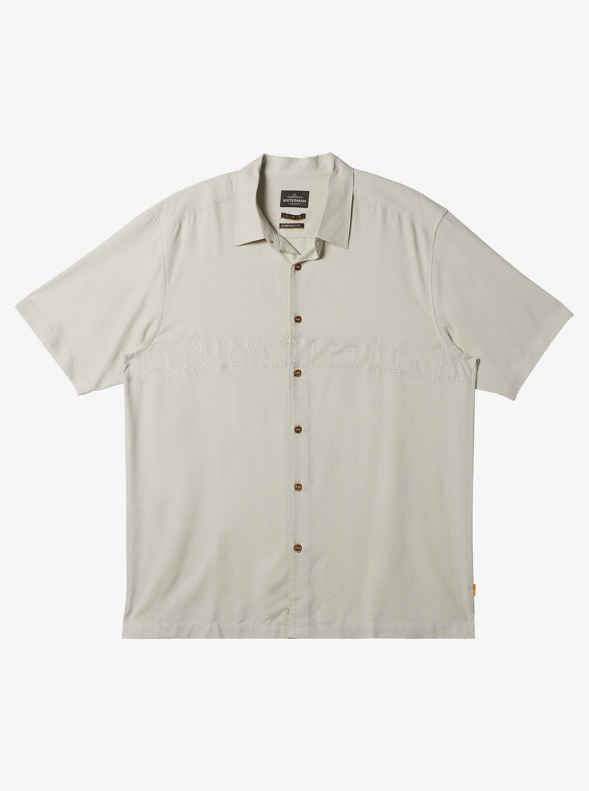 Waterman Tahiti Palms Premium Anti-Wrinkle Shirt - Silver Birch